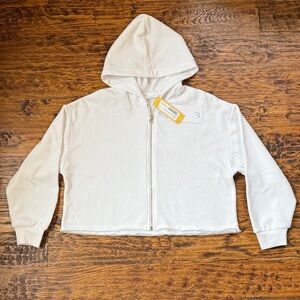 Kids Classic White Zip-Up Hoodie